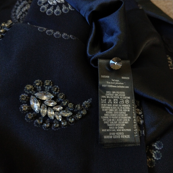 🍒NWT🍒 TED BAKER EMBELLISHED PAISLEY DRESS - Picture 11 of 12